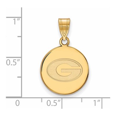 University of Georgia 10K Yellow Gold Medium Disc Letter G Pendant – view 2