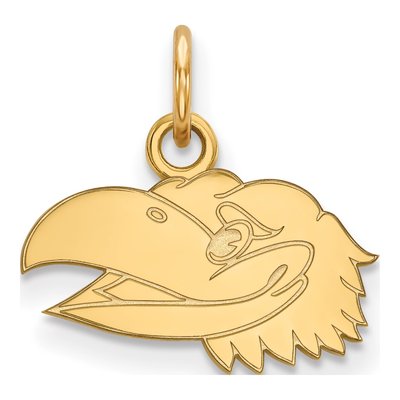 University of Kansas 10K Yellow Gold Jayhawk Extra Small Pendant