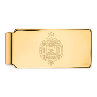 10K Yellow Gold Logoart Us Naval Academy Crest Money Clip