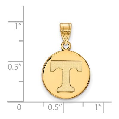 University of Tennessee 10K Yellow Gold Medium Letter T Pendant – view 2