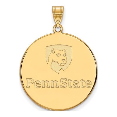 Pennsylvania State University 10K Yellow Gold Penn Extra Large Disc Pendant