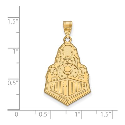 Purdue University 10K Yellow Gold Extra Large Boilermakers XL Train Pendant – view 2