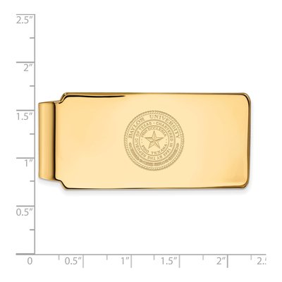 10K Yellow Gold Logoart Baylor University Crest Money Clip – view 3