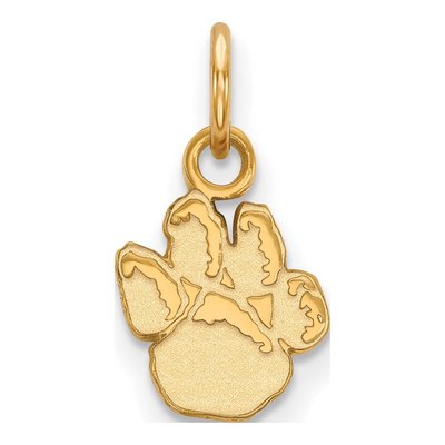 University of Pittsburgh 10K Yellow Gold Pitt Panthers Extra Small Paw Pendant