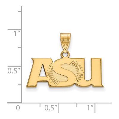 Arizona State University 10K Yellow Gold ASU Large Pendant – view 2