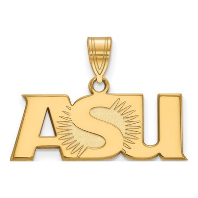 Arizona State University 10K Yellow Gold ASU Large Pendant