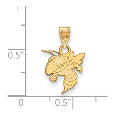 Georgia Institute of Technology 10K Yellow Gold Jacket Small Pendant – view 2