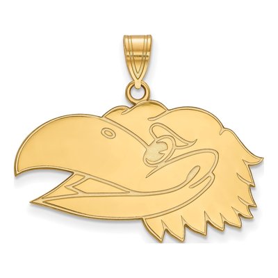 University of Kansas 10K Yellow Gold Large Jayhawk Pendant