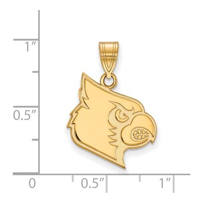 University of Louisville 10K Yellow Gold Large Cardinal Pendant – view 2