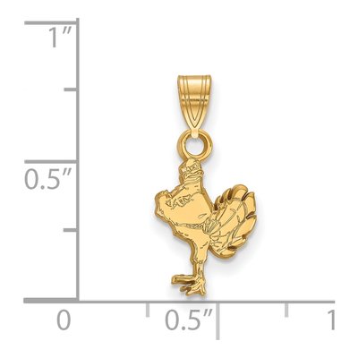 Virginia Tech 10K Yellow Gold Hokiebird Small Pendant – view 2