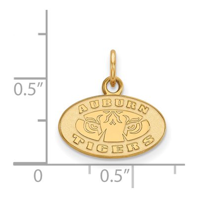 Auburn University 10K Yellow Gold Tigers Extra Small Pendant – view 2