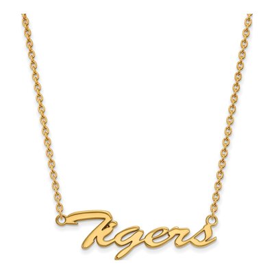 Clemson University 10K Yellow Gold Extra Small Tigers Script Pendant