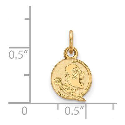 Florida State University 10K Yellow Gold Seminole Extra Small Pendant – view 2