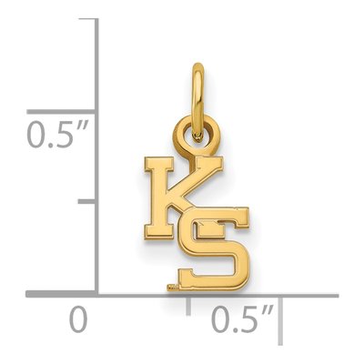 Kansas State University 10K Yellow Gold Extra Small K-S Pendant – view 2