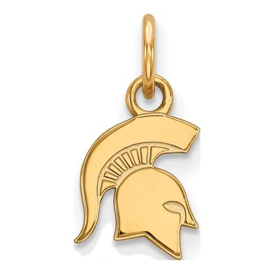 Michigan State University 10K Yellow Gold Spartan Extra Small Pendant