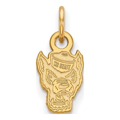 North Carolina State University 10K Yellow Gold NC Wolf Extra Small Pendant