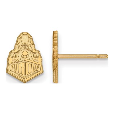 Purdue University 10K Yellow Gold Boilermakers Train Earrings