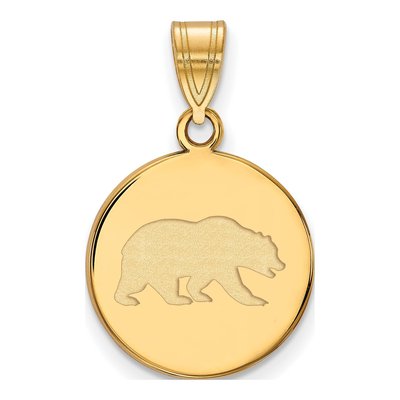 University of California Berkeley 10K Yellow Gold Medium UC Bear Disc Pendant
