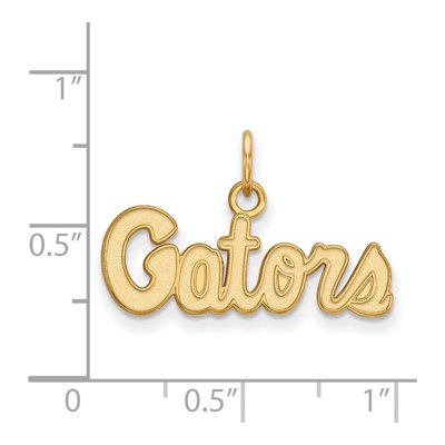 University of Florida 10K Yellow Gold Extra Small Gators Script Pendant – view 2