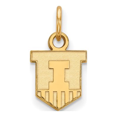 University of Illinois 10K Yellow Gold Extra Small Victory Badge Pendant