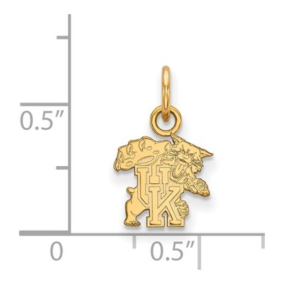 University of Kentucky 10K Yellow Gold Wildcat Extra Small Pendant – view 2