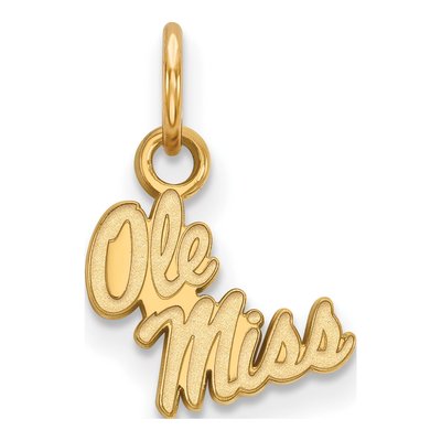 University of Mississippi 10K Yellow Gold Ole Miss Extra Small Pendant