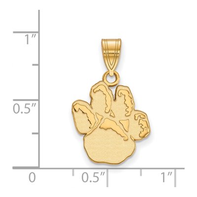 University of Pittsburgh 10K Yellow Gold Medium Pitt Panthers Paw Pendant – view 2