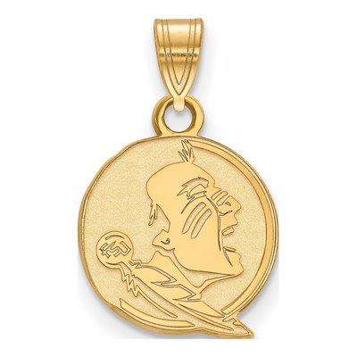 Florida State University 10K Yellow Gold FSU Seminoles Small Pendant