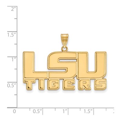Louisiana State University 10K Yellow Gold L-S-U Tigers Large Pendant – view 2