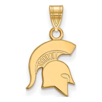 Michigan State University 10K Yellow Gold Small Spartan Pendant