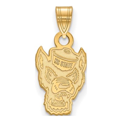North Carolina State University 10K Yellow Gold Wolf Small Pendant