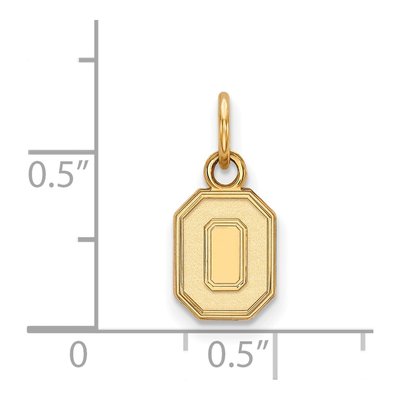 Ohio State University 10K Yellow Gold Extra Small Letter O Pendant – view 2