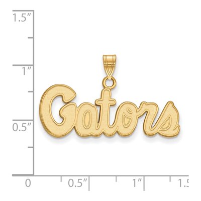 University of Florida 10K Yellow Gold Small Gators Script Pendant – view 2