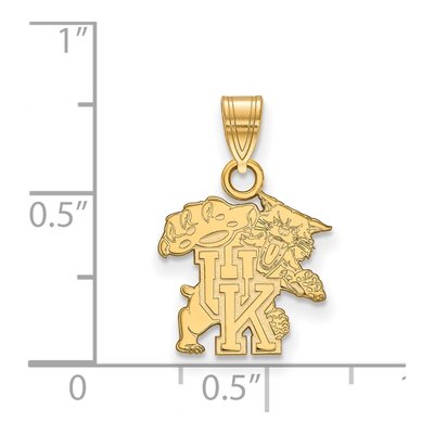 University of Kentucky 10K Yellow Gold Small Wildcat Pendant – view 2