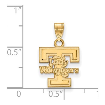 University of Tennessee 10K Yellow Gold Vols Small Pendant – view 2