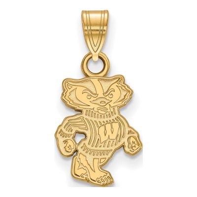 University of Wisconsin 10K Yellow Gold Badger Small Pendant