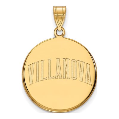 Villanova University 10K Yellow Gold Large Disc Pendant