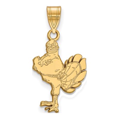 Virginia Tech 10K Yellow Gold Hokiebird Large Pendant