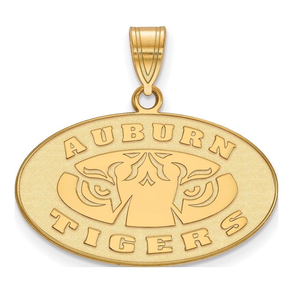 Auburn University 10K Yellow Gold Tigers Medium Pendant