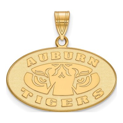 Auburn University 10K Yellow Gold Tigers Medium Pendant