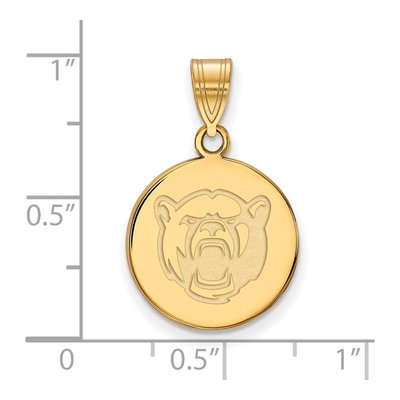 Baylor University 10K Yellow Gold Medium Disc Pendant – view 2