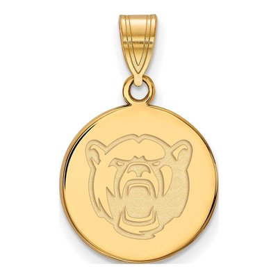 Baylor University 10K Yellow Gold Medium Disc Pendant