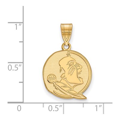 Florida State University 10K Yellow Gold Medium Seminoles Pendant – view 2