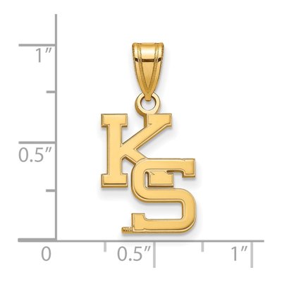 Kansas State University 10K Yellow Gold K-S Medium Pendant – view 2