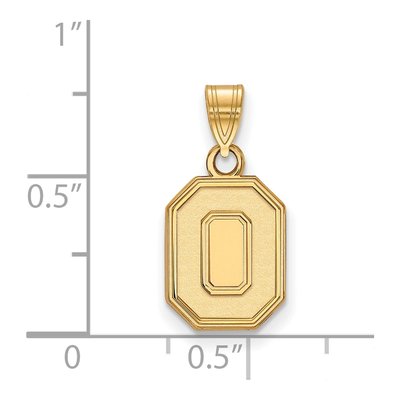 Ohio State University 10K Yellow Gold Small Letter O Pendant – view 2