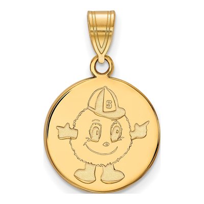 Syracuse University 10K Yellow Gold Medium Mascot Disc Pendant