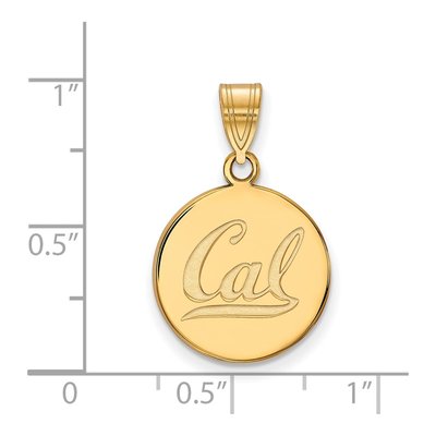 University of California Berkeley 10K Yellow Gold Medium UC Disc Pendant – view 2