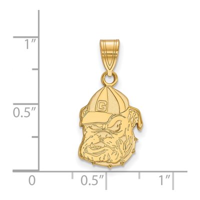 University of Georgia 10K Yellow Gold Bulldog Medium Pendant – view 2