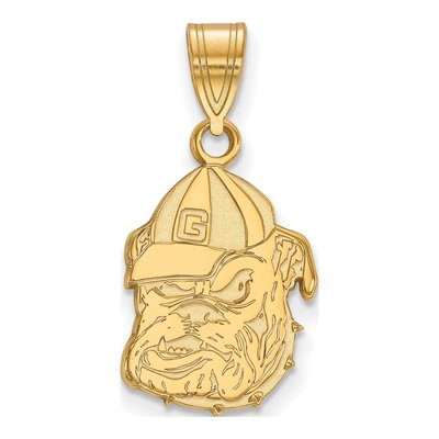 University of Georgia 10K Yellow Gold Bulldog Medium Pendant