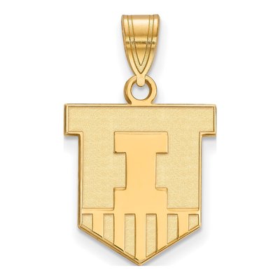 University of Illinois 10K Yellow Gold Medium Victory Badge Pendant